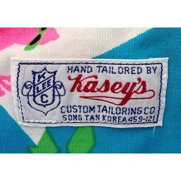 VTG Hand Tailored  Kaseys Tuxedo Shirt Small  Hawaii Gecko Palm Tree Pro… - Picture 12 of 12